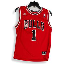Boys Red NBA Basketball Chicago Bulls Derrick Rose #1 Jersey Size Medium
