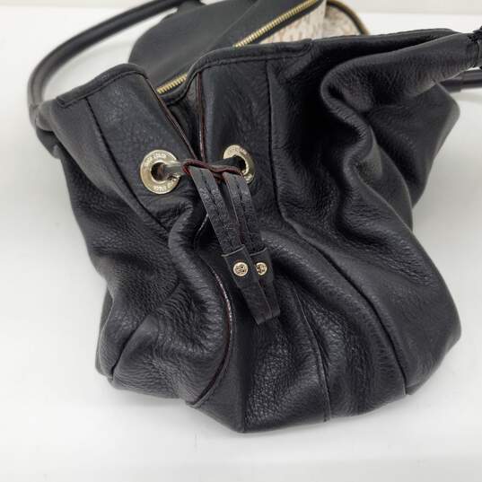 Kate Spade New York Black Leather Top Handle Satchel Bag image number 4