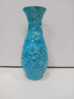 17.75" Tall Turquoise Dry Flower Vase