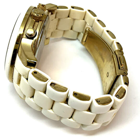 Designer Michael Kors MK-5145 Stainless Steel Round Dial Analog Wristwatch image number 3