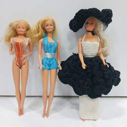 3PC Vintage Barbie Dolls w/ Outfits Bundle