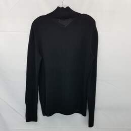 Loro Piana Baby Cashmere Black Button Up Sweater Size 46 alternative image