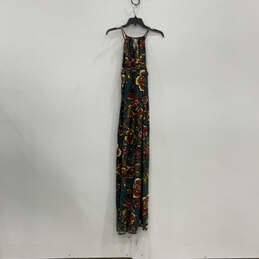 NWT Womens Multicolor Floral Sleeveless Halter Neck Maxi Dress Size Large alternative image