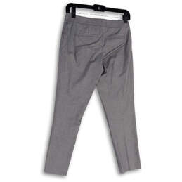 Womens Gray Slash Pockets Flat Front Straight Leg Dress Pants Size 00P alternative image