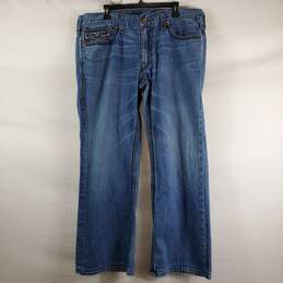 True Religion Men Blue Lightwash Bootcut Jeans Sz 40
