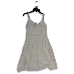 NWT Womens White Spaghetti Strap V-Neck Pullover Fit & Flare Dress Size S