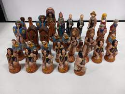 31pc Cowboy and Indian Chess Pieces