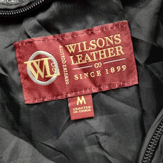 Wilsons Leather Black Jacket Men's Size M image number 2