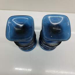 Set of 2 Vintage Noritake Spotlight Blue 6 in. Footed Water Goblets alternative image