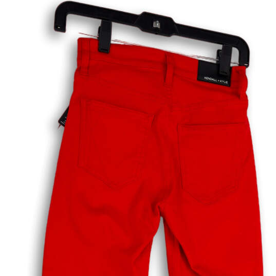 NWT Womens Red The Sultry Ultra High Pockets Stretch Skinny Leg Jeans Sz 24 image number 4