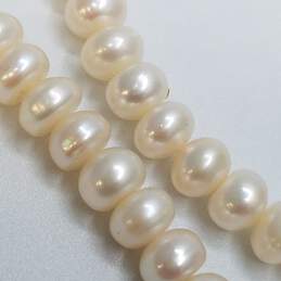 10K Gold Faux Pearl Necklace 36.2g alternative image