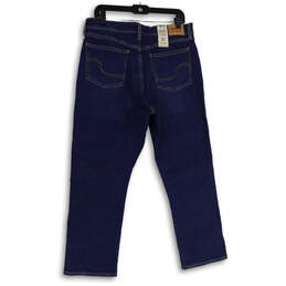 NWT Womens Blue Denim Medium Wash High Rise Straight Leg Jeans Size 14 alternative image