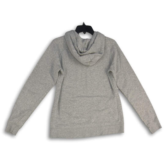 Womens Gray Long Sleeve Drawstring Pullover Hoodie Size Medium image number 2
