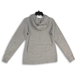 Womens Gray Long Sleeve Drawstring Pullover Hoodie Size Medium alternative image