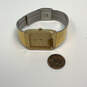 Designer Seiko 6531-5060 Gold-Tone Rectangle Shaped Analog Wristwatch image number 4