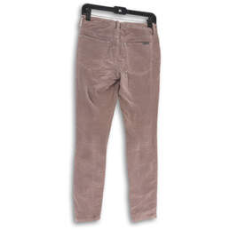 Womens Pink Corduroy Medium Wash Stretch Pockets Skinny Leg Jeans Size 26 alternative image