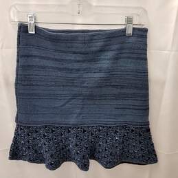 JOHN JOHN Black Line Women's Blue Knit Skirt Size Small