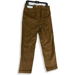 NWT Mens Brown Corduroy Pleated Front Slash Pocket Chino Pants Size 32X32 alternative image