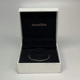 Designer Pandora 925 ALE Sterling Silver CZ Stones Chain Bracelet With Box