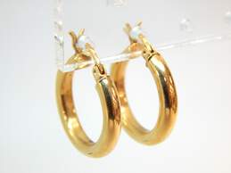 14K Yellow Gold Polished Hoop Earrings 1.7g alternative image