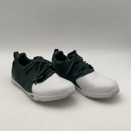 Mens Linkswear Originals White Green Lace Up Low Top Sneaker Shoes Sz 10.5 alternative image