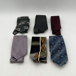 Bundle Of 6 Givenchy Mens Multicolor Printed Adjustable Designer Necktie