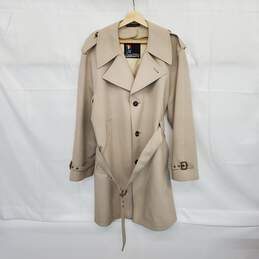 Harbor Master Vintage Beige Belted Lined Jacket MN Size 42 Reg