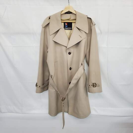 Harbor Master Vintage Beige Belted Lined Jacket MN Size 42 Reg image number 1