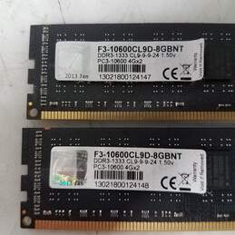 G.Skill 8GB (2 x 4GB) DDR3 1333 (PC3 10600) Desktop Memory DIMM (F3-10600CL9D-8GBNT) - Untested alternative image
