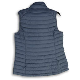 NWT Womens Gray Mock Neck Sleeveless Full-Zip Puffer Vest Size Large alternative image