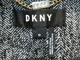 DKNY Women's Black & White Jacket Size 16 alternative image