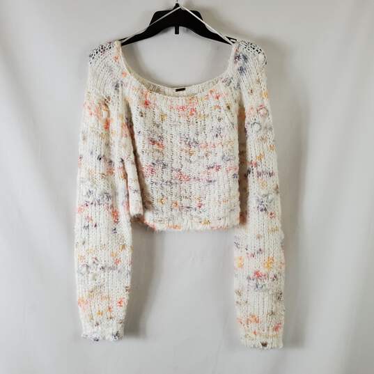 Free People Women Multicolor Cropped Sweater Medium NWT image number 4