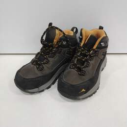 Boys Coosa Gray Waterproof Lace Up Ankle Hiking Boots Size 10