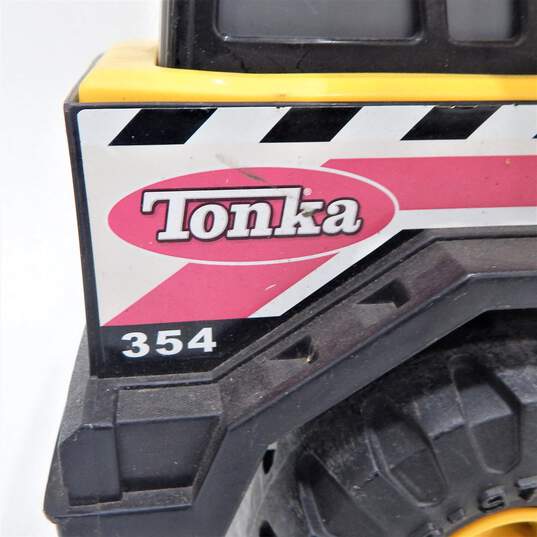 Tonka 354 Mighty Dump Truck Metal Pressed Steel Yellow Hasbro 16" 2012 image number 6