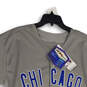 NWT Mens Gray Blue Chicago Cubs Javier Baez #9 MLB Baseball Jersey Size 44 image number 3