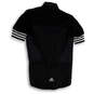 NWT Womens Black White Short Sleeve Stand Collar Cycling Shirt Sz L image number 2
