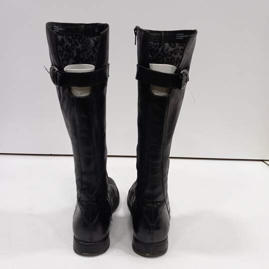 Born Leather Black Tall Side Zip Boots Size 9 image number 5