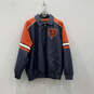 Mens Blue Orange Chicago Bears Long Sleeve Full Zip Football Jacket Sz XXL image number 1