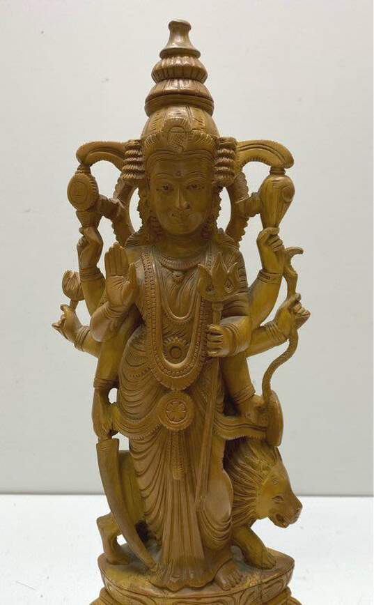 Sandal Wood Hand Crafted Deity 16 inch Tall Shiva Hindu Statue image number 2