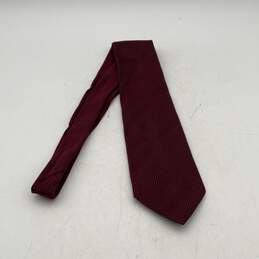 Fendi Mens Red Black Striped Four In Hand Adjustable Designer Neck Tie
