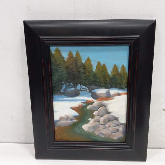 Bundle of 2 Framed 7 Signed Landscape Oil Paintings on Canvas image number 5