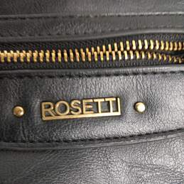 Womens Black Leather Zipper Inner Pocket Adjustable Strap Crossbody Bag