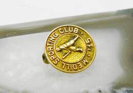 VNTG 12K Yellow Gold Sporting Club Lapel Pin 1.3g
