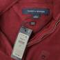 NWT Tommy Hilfiger MN's Maroon Half Zip 100% Cotton Pullover Size M image number 3