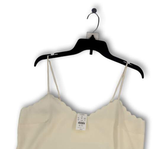 NWT Womens White V-Neck Strappy Pullover Camisole Tank Top Size 12 image number 3