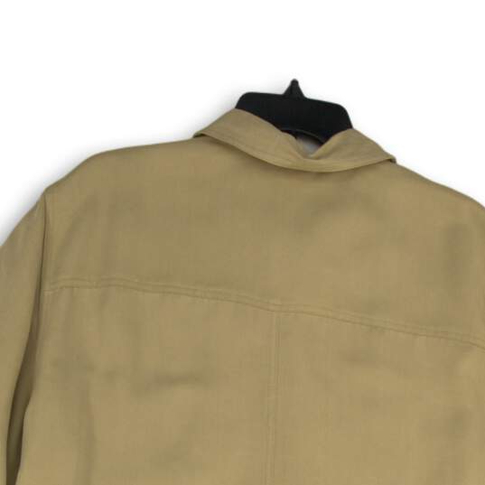 New York & Company Womens Tan Spread Collar Button Front Jacket Size Large image number 4