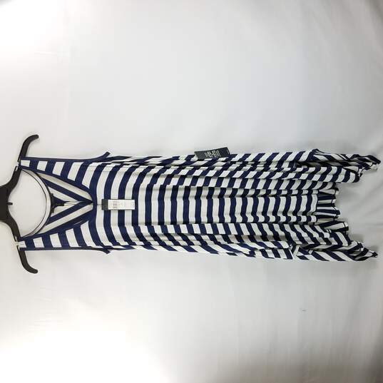 BCBGMaxazria Women Navy White Striped Mylene Sleeveless Dress Max XS NWT image number 1