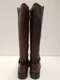 Vince Camuto Vincina Brown Leather Zip Tall Knee Riding Boots Women's Size 9 M image number 8