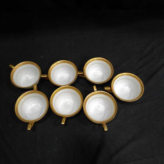 Bundle of 7 Vintage Collector Tea Cups w/ Gold Tone Trim image number 3