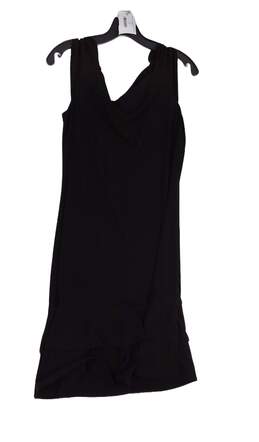 Womens Black Scoop Neck Wide Strap Sleeveless Tank Dress Size Medium